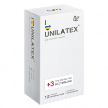Классические презервативы Unilatex Multifruit, 1 уп (12+3 шт)