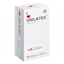 Классические презервативы Unilatex Ultrathin, 1 уп (12+3 шт)