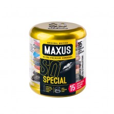Презервативы точечно-ребристые MAXUS Special №15 в большом кейсе